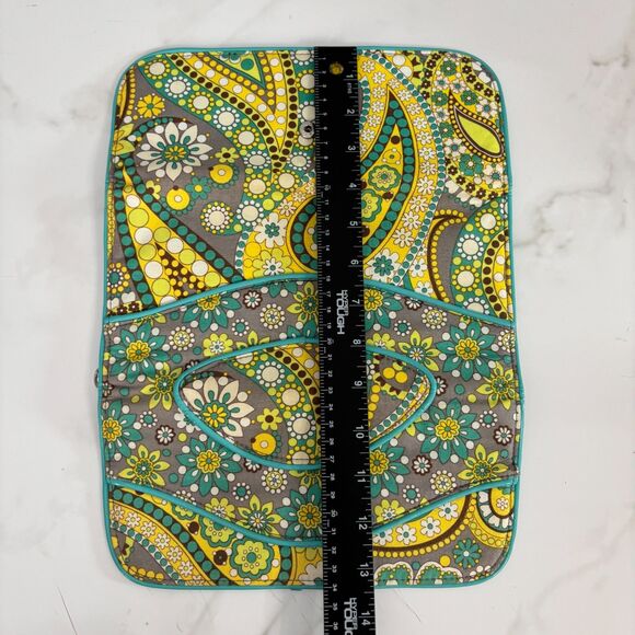 Vera Bradley Lemon Parfait Making Waves Folding Clutch Wallet Purse Yellow Teal - Picture 6 of 6